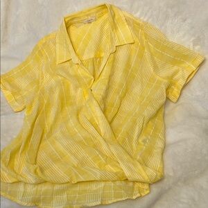 Yellow Plaid Women's Top
